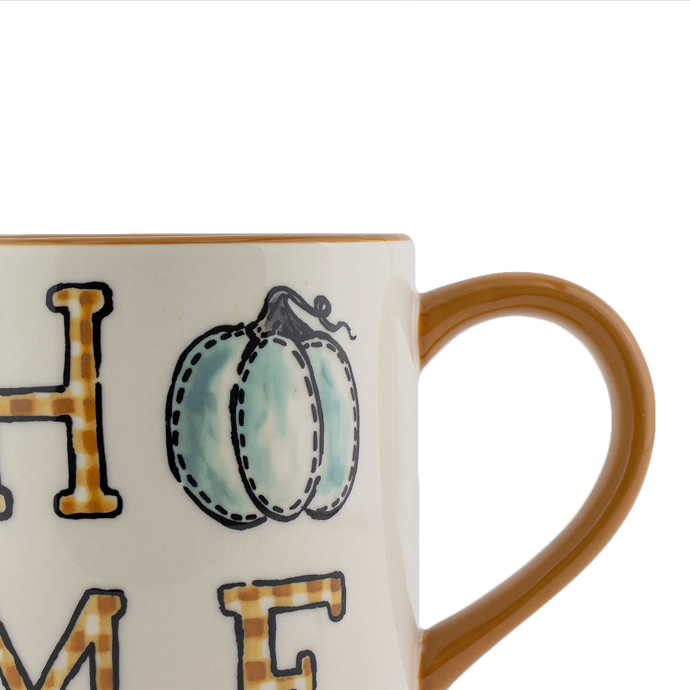 Taza Blanca De Cerámica "Home" - 600 ml
