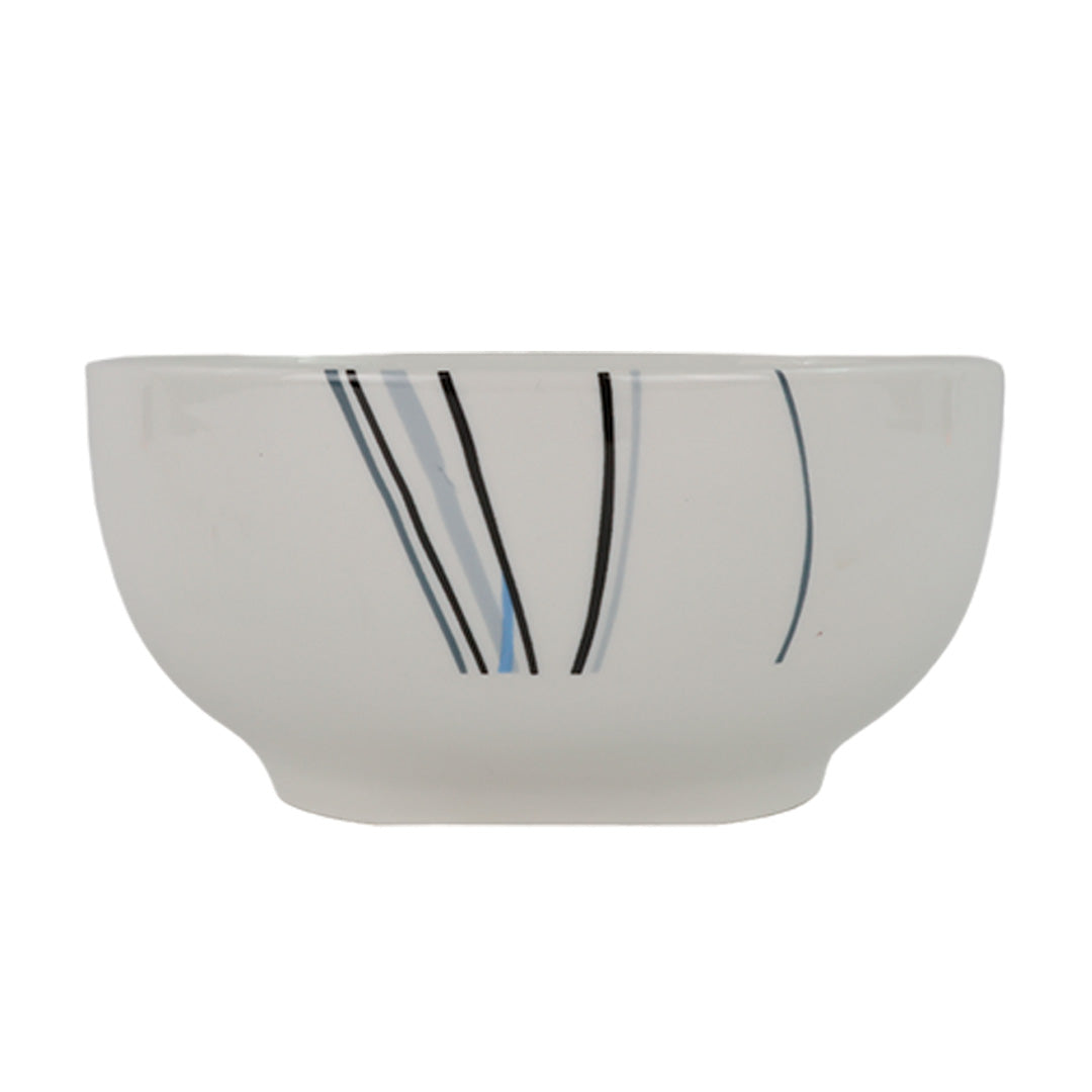 Vajilla Linnéa Set Individual - Cerámica Azul/Blanca 4 piezas