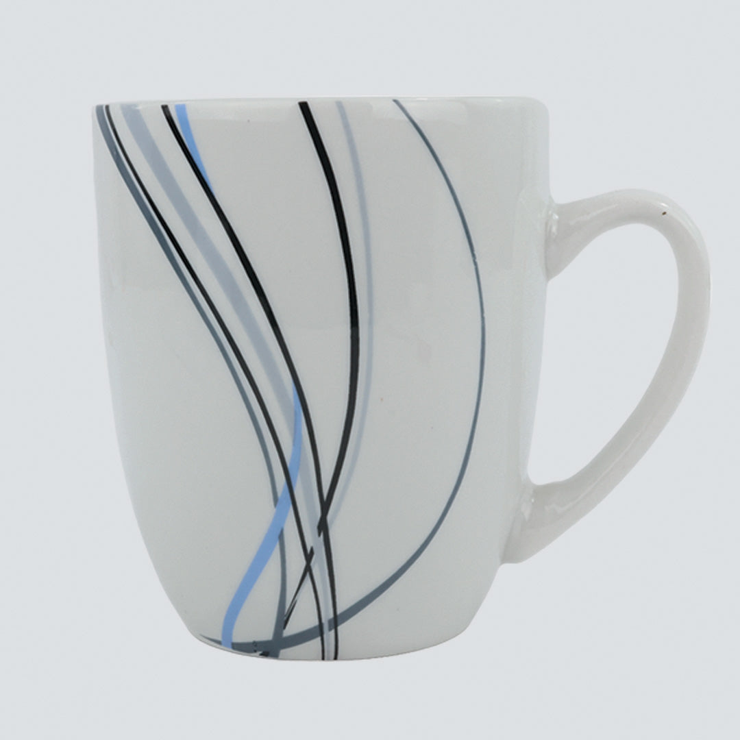 Vajilla Linnéa Set Individual - Cerámica Azul/Blanca 4 piezas