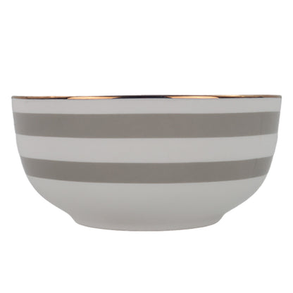 Vajilla Zéline Set Individual - Cerámica Gris/Blanca 4 piezas