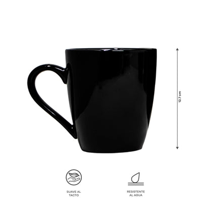 Vajilla BLACK para 6 Personas - Cerámica Negra 24 piezas