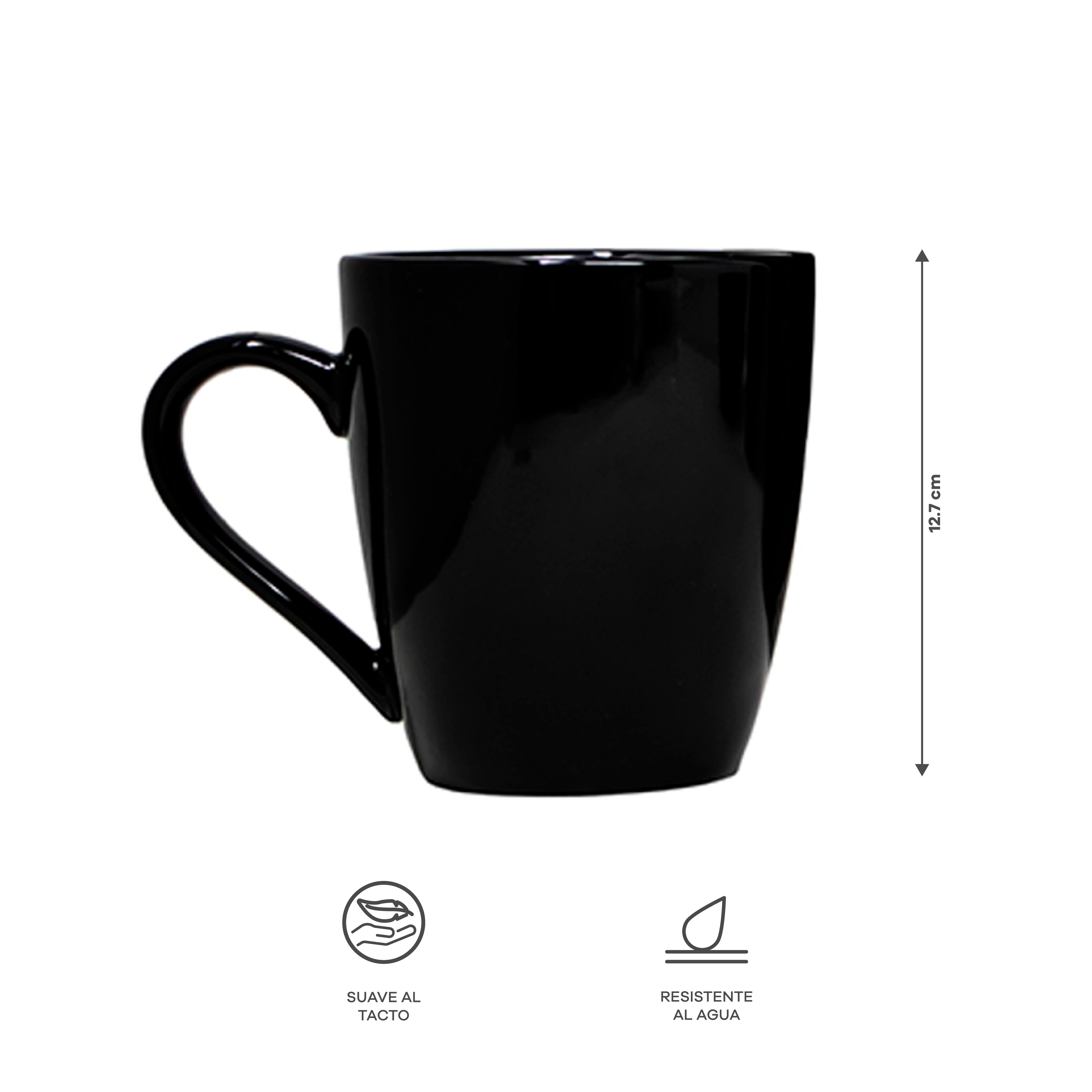 Vajilla BLACK para 6 Personas - Cerámica Negra 24 piezas