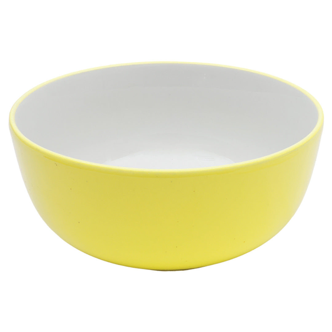 Vajilla Elin para 6 Personas - Cerámica Amarillo/Blanco 24 piezas