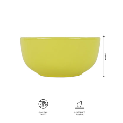 Vajilla Elin para 4 Personas - Cerámica Amarillo/Blanco 16 piezas