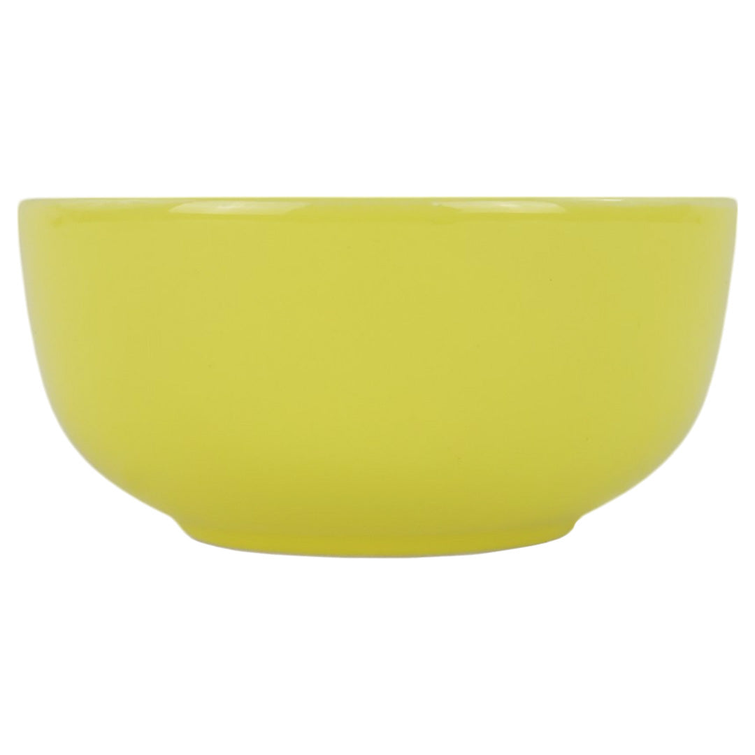 Vajilla Elin Set Individual - Cerámica Amarillo/Blanco 4 piezas