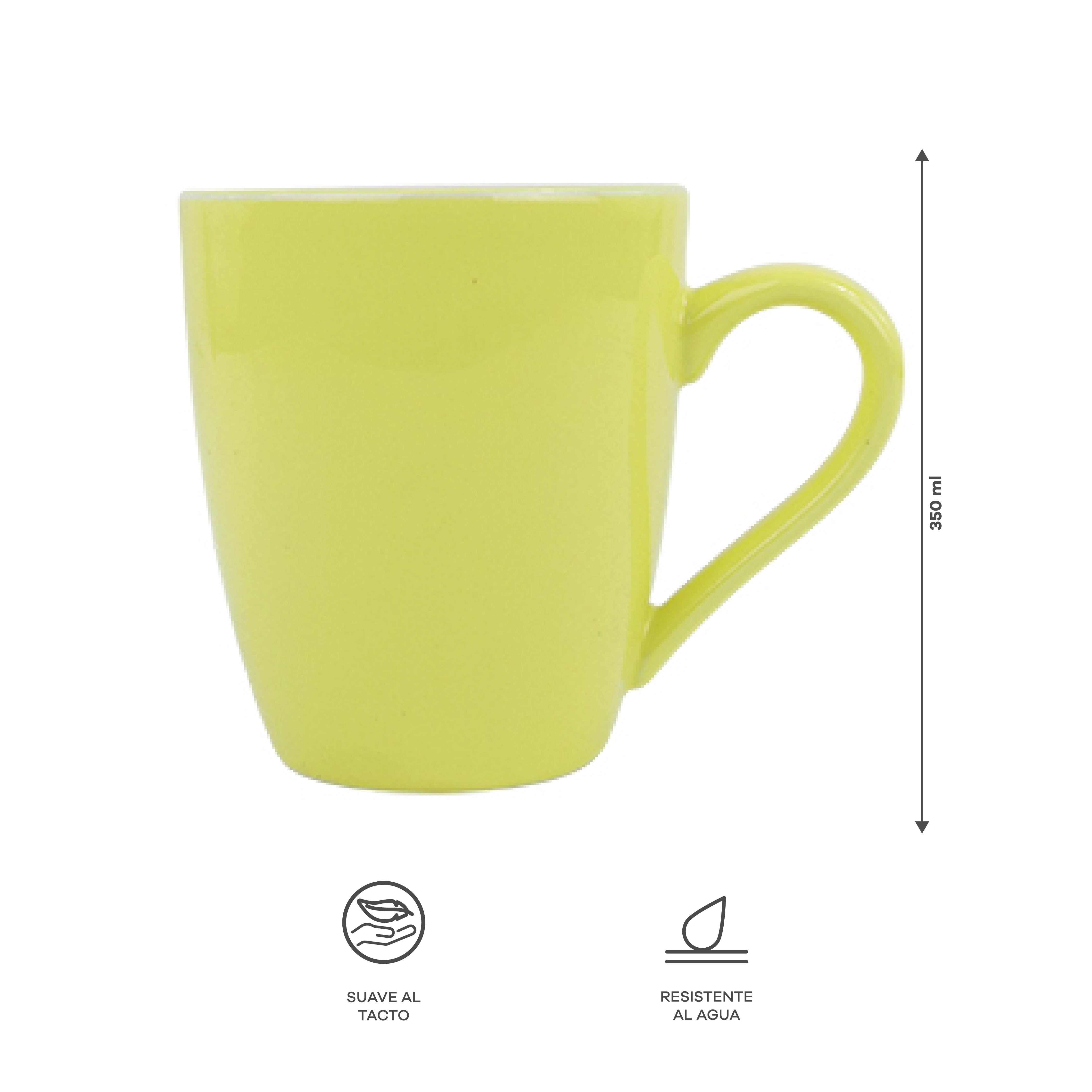 Vajilla Elin para 4 Personas - Cerámica Amarillo/Blanco 16 piezas