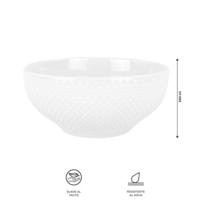 Vajilla Elise para 4 Personas - Cerámica Blanca 16 piezas