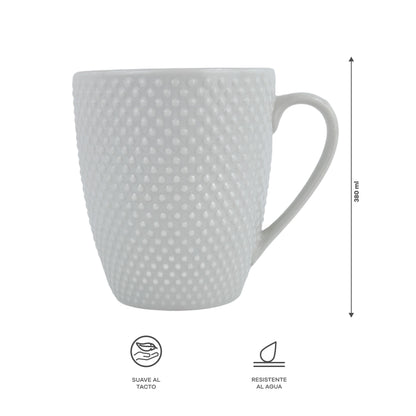 Vajilla Elise para 4 Personas - Cerámica Blanca 16 piezas