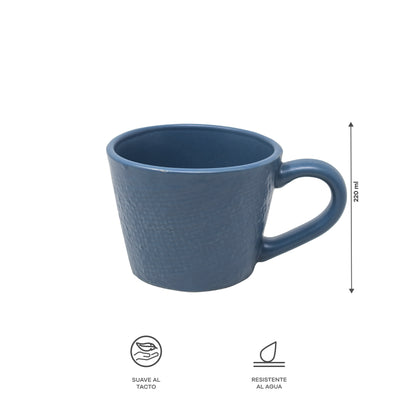 Vajilla Denim para 6 Personas - Cerámica Azul 24 piezas