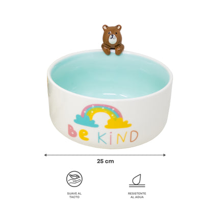 Vajilla Be Kind Bear Infantil Set Individual - Cerámica Multicolor 3 piezas
