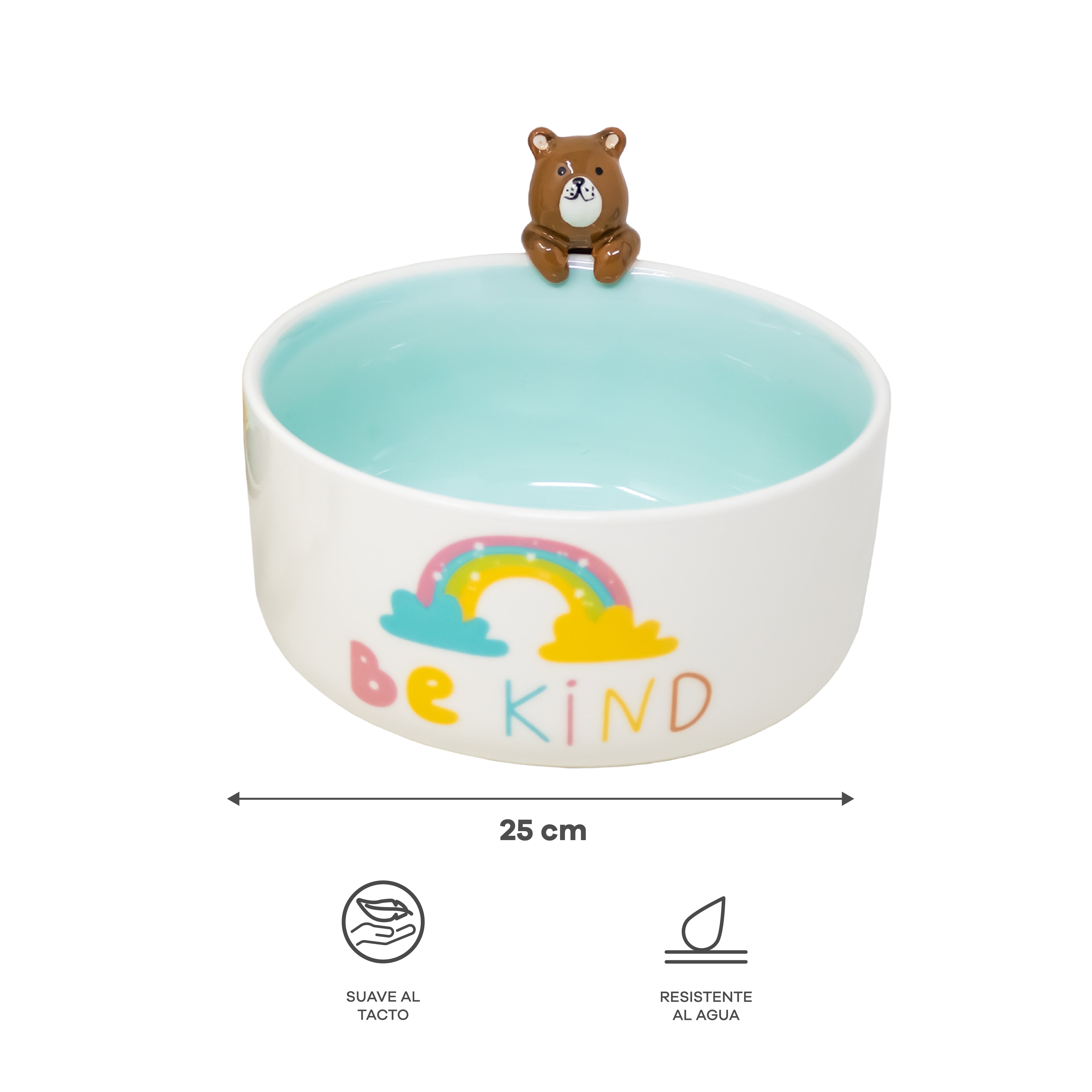 Vajilla Be Kind Bear Infantil Set Individual - Cerámica Multicolor 3 piezas