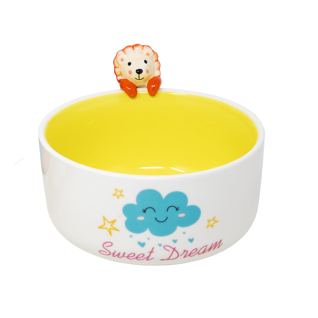 Vajilla Sweet Dream Lion Infantil Set Individual - Cerámica Multicolor 3 piezas