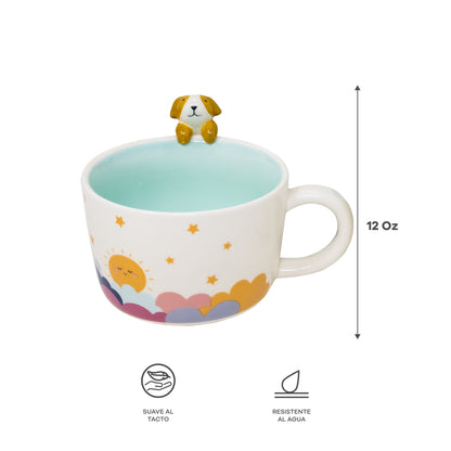 Vajilla Sweet Dream Blue Set Individual - Cerámica Multicolor 3 piezas