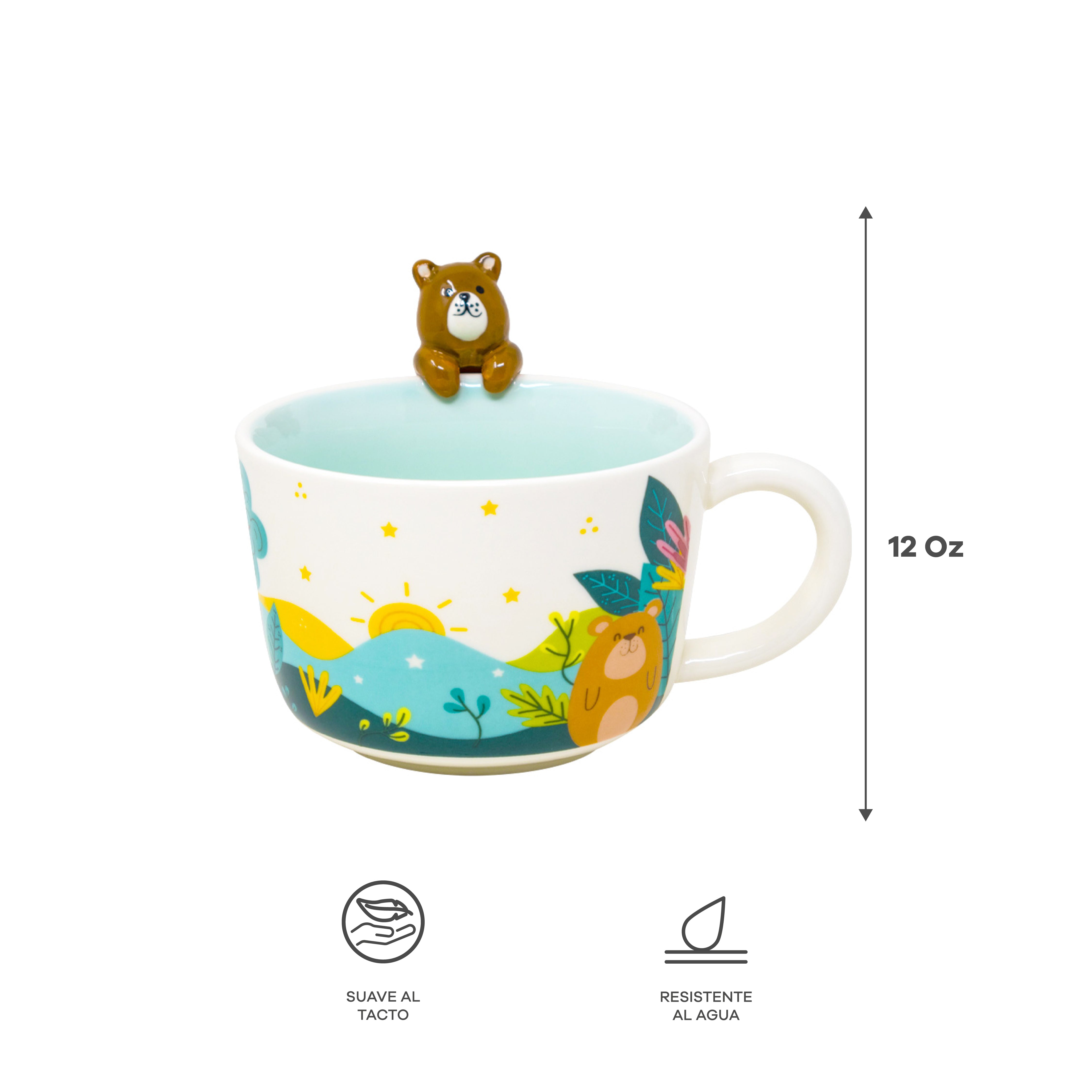 Vajilla Be Kind Bear Infantil Set Individual - Cerámica Multicolor 3 piezas