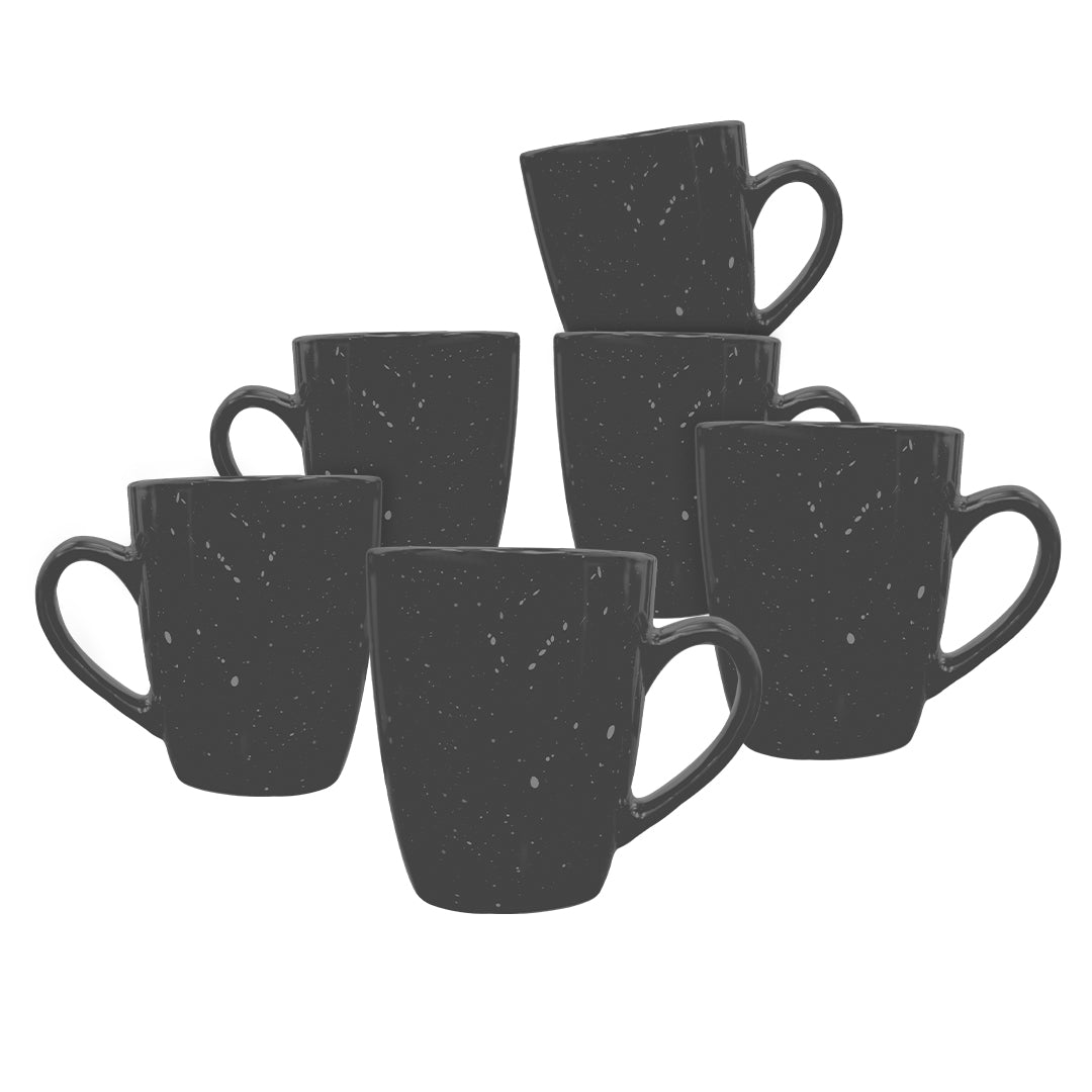 Set de 6 Tazas de Cerámica Gris - 400 ml