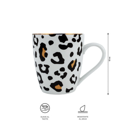 Vajilla Animal Print Set Individual - Cerámica Estampada 4 piezas