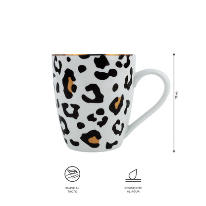 Vajilla Animal Print para 4 Personas - Cerámica Estampada 16 piezas