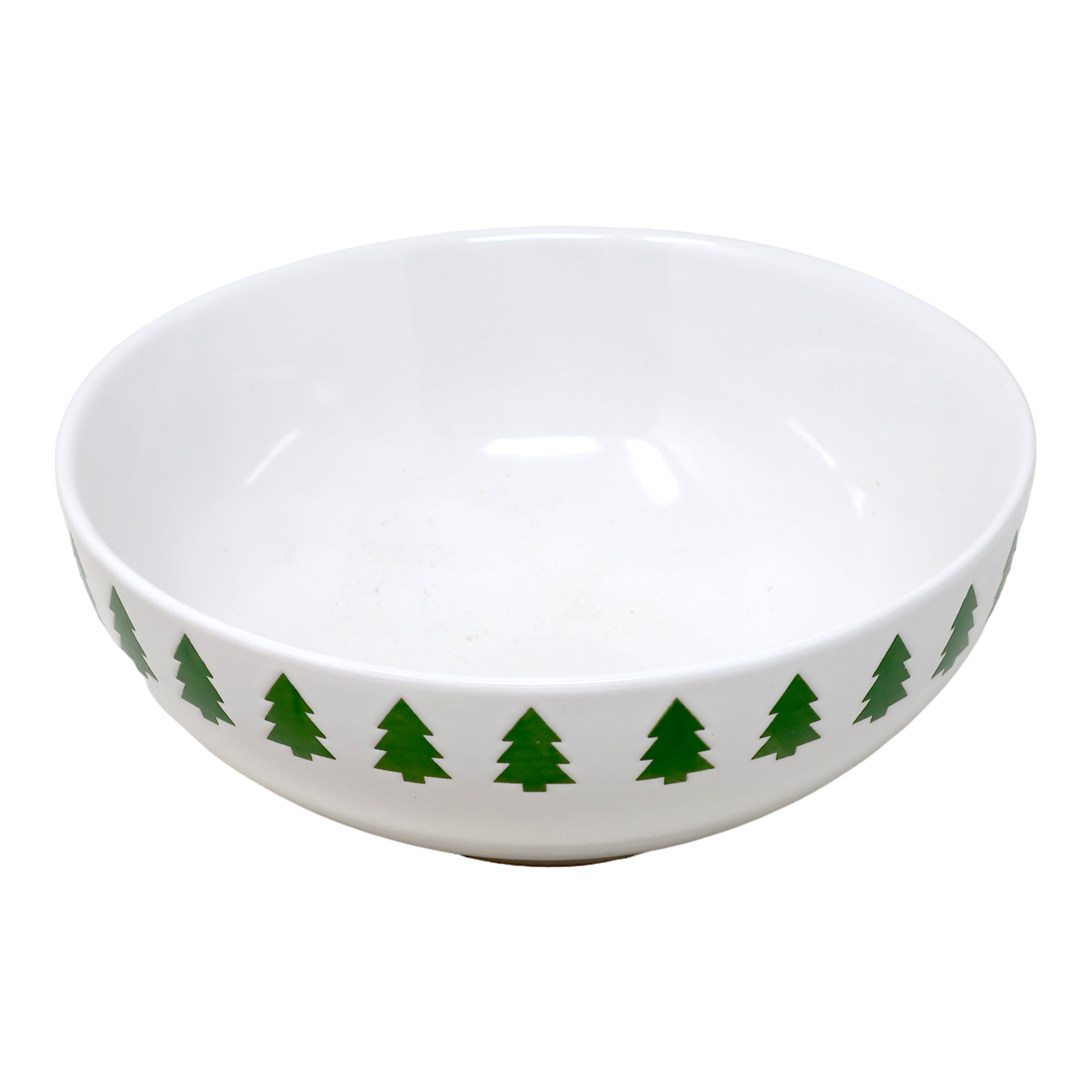 Vajilla Pinos Navidad Set Individual - Cerámica Verde 5 piezas