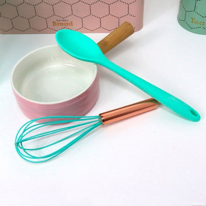 Juego de Utensilios de Silicona, Color Menta - 10 pzs