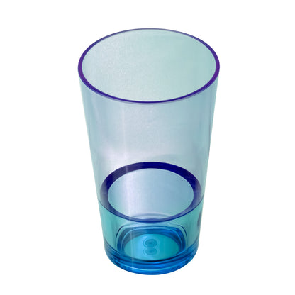 Set de Jarra Transparente Azul con 4 Vasos – Plástico Resistente
