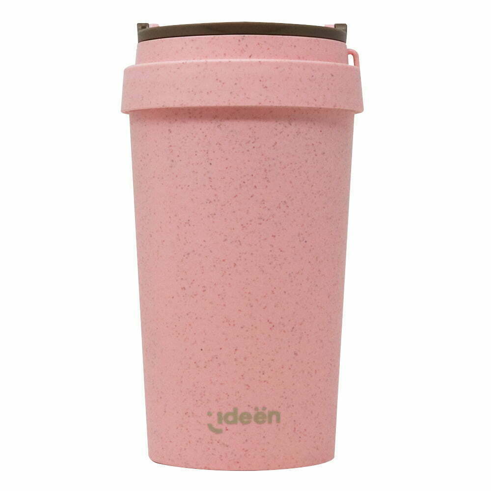 Termo Ecofriendly de Fibra de Trigo Color Rosa 400 ml