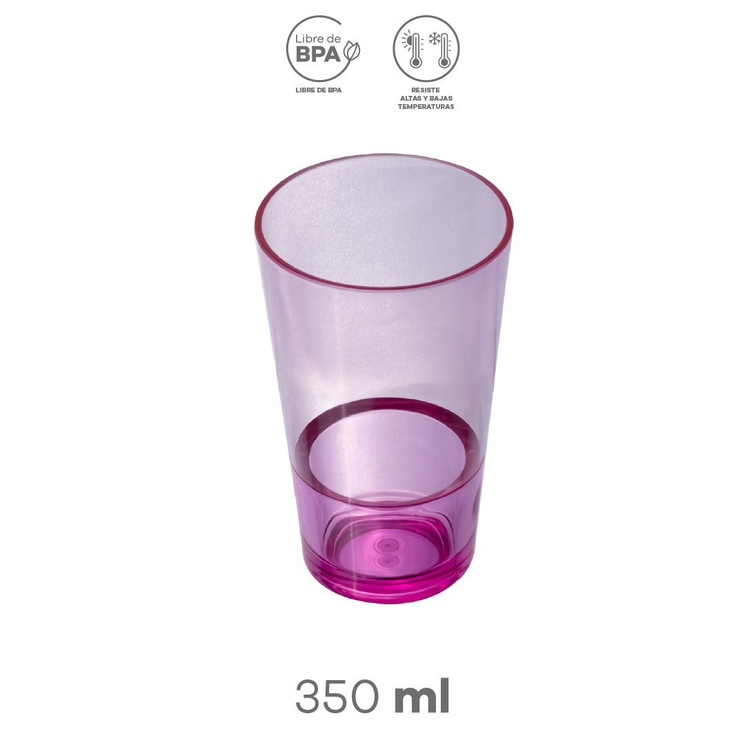 Juego de Bowls 22 y 15 cm con 4 Vasos 350 ml Varios Colores