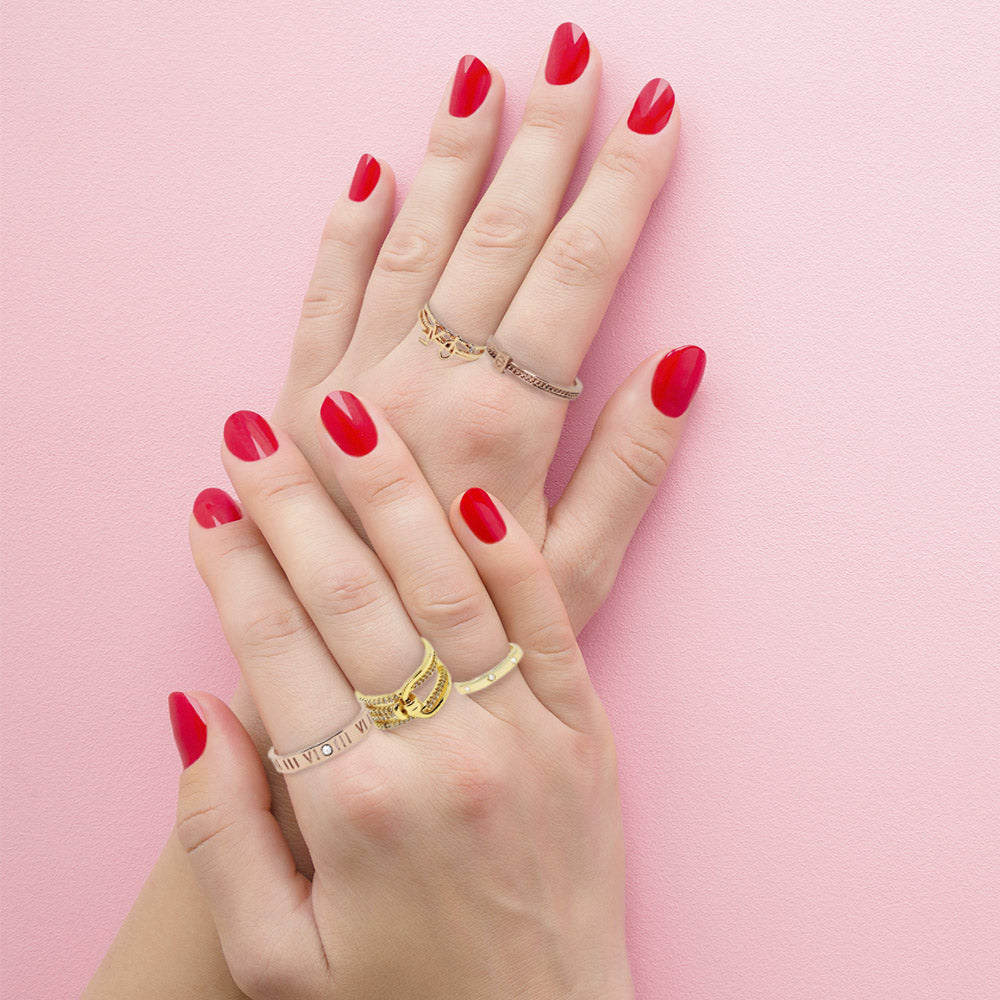 Anillo de Mujer en Acero Inoxidable Dorado – Modelo Klean LX-9607R