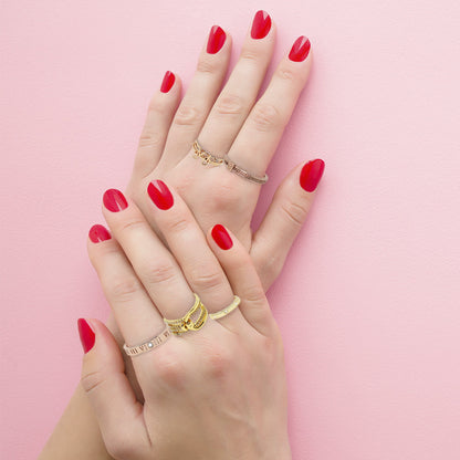 Anillo de Mujer en Acero Inoxidable Dorado – Modelo Klean LX-9607R