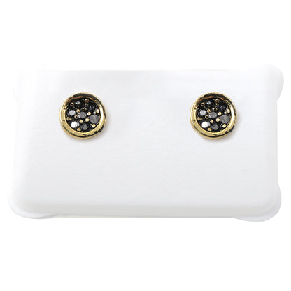 ARETE SET 3 PARES – LX-9639N |  Flores negras con dorado – Estilo sofisticado y versátil