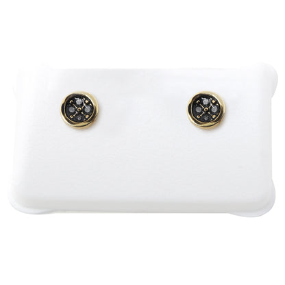 ARETE SET 3 PARES – LX-9639N |  Flores negras con dorado – Estilo sofisticado y versátil