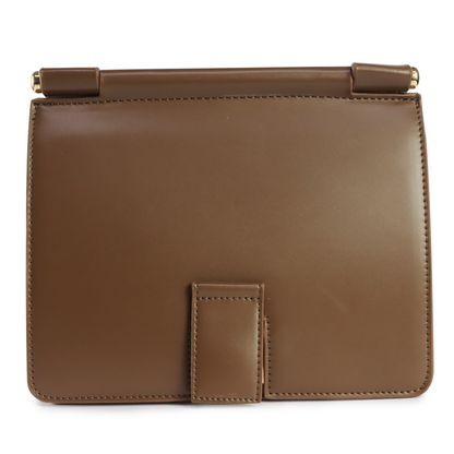 Bolsa de Mano Café Taupe 20 x 24.5 x 7.5 cm