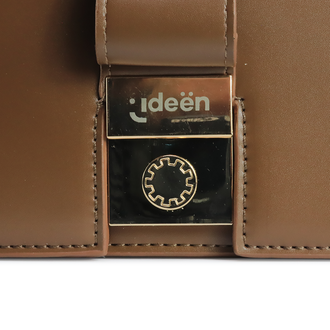 Bolsa de Mano Café Taupe 20 x 24.5 x 7.5 cm