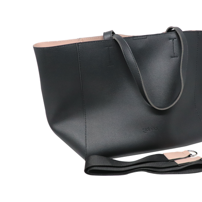 Bolso de Mano Tote Bag Negro Casual Amplio
