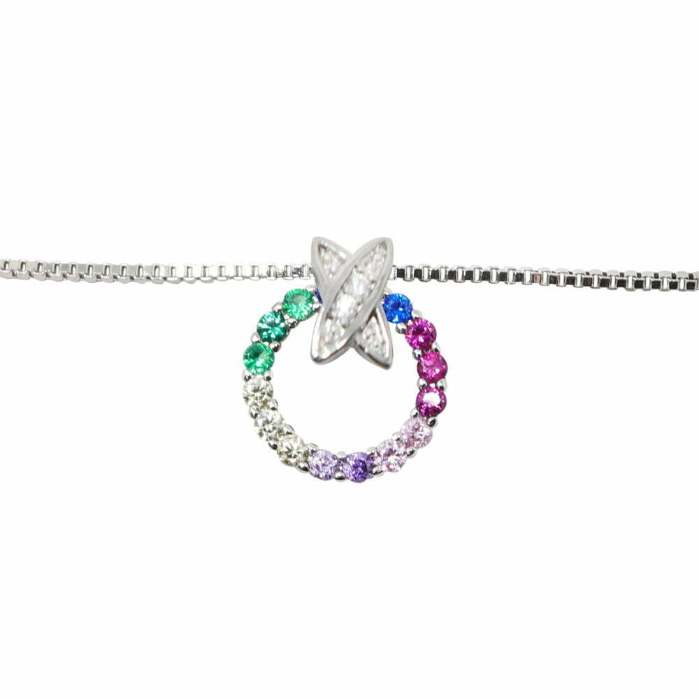 Cadena con Dije Aro con Piedra 3 Colores - Ideën