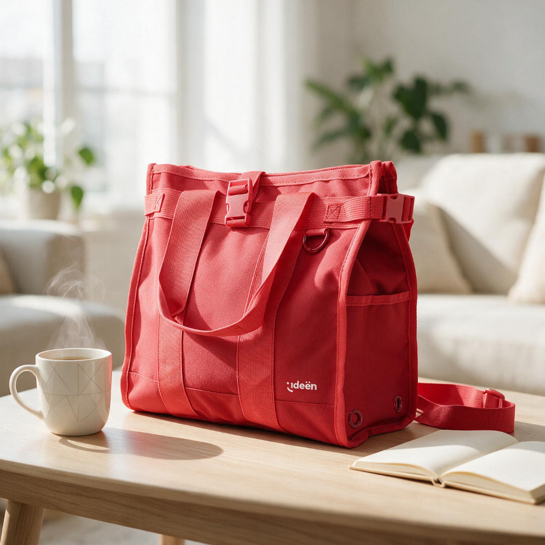 Bolso Organizador Multiuso Rojo con Broches y Argolla Multiuso