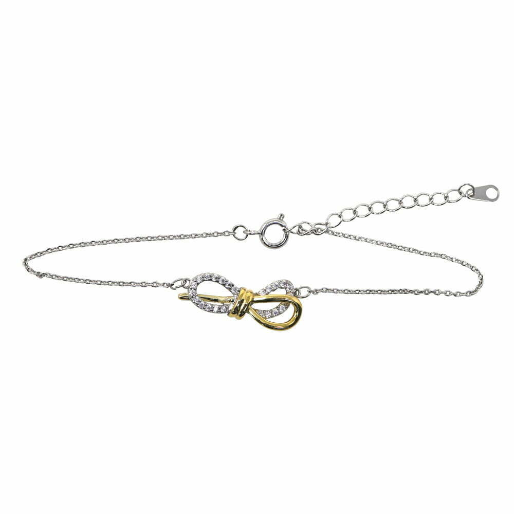 Pulsera con Dije Doble Trenzado con Piedras – Diseño Elegante y Artesanal