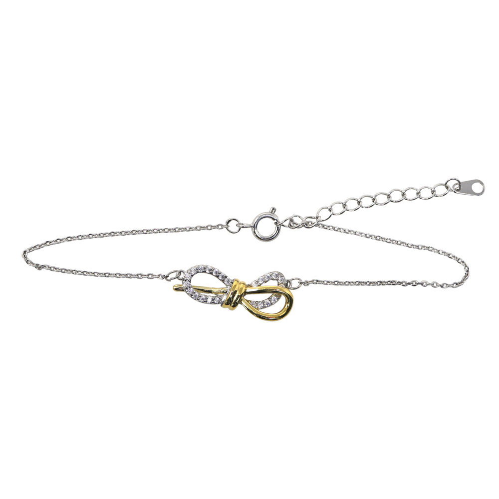 Pulsera con Dije Doble Trenzado con Piedras – Diseño Elegante y Artesanal