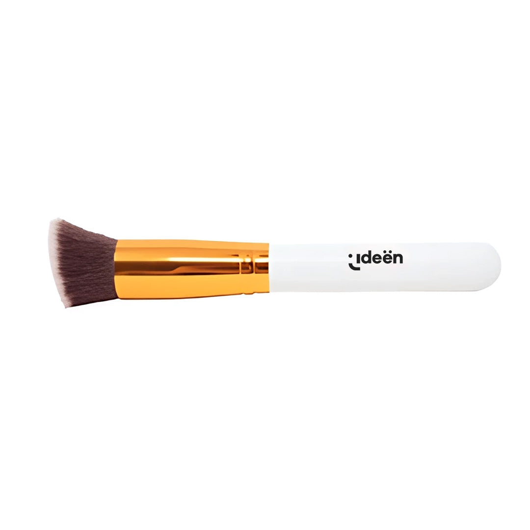 Brocha de Maquillaje de Cobertura Media a Alta con Mango Blanco  16 cm