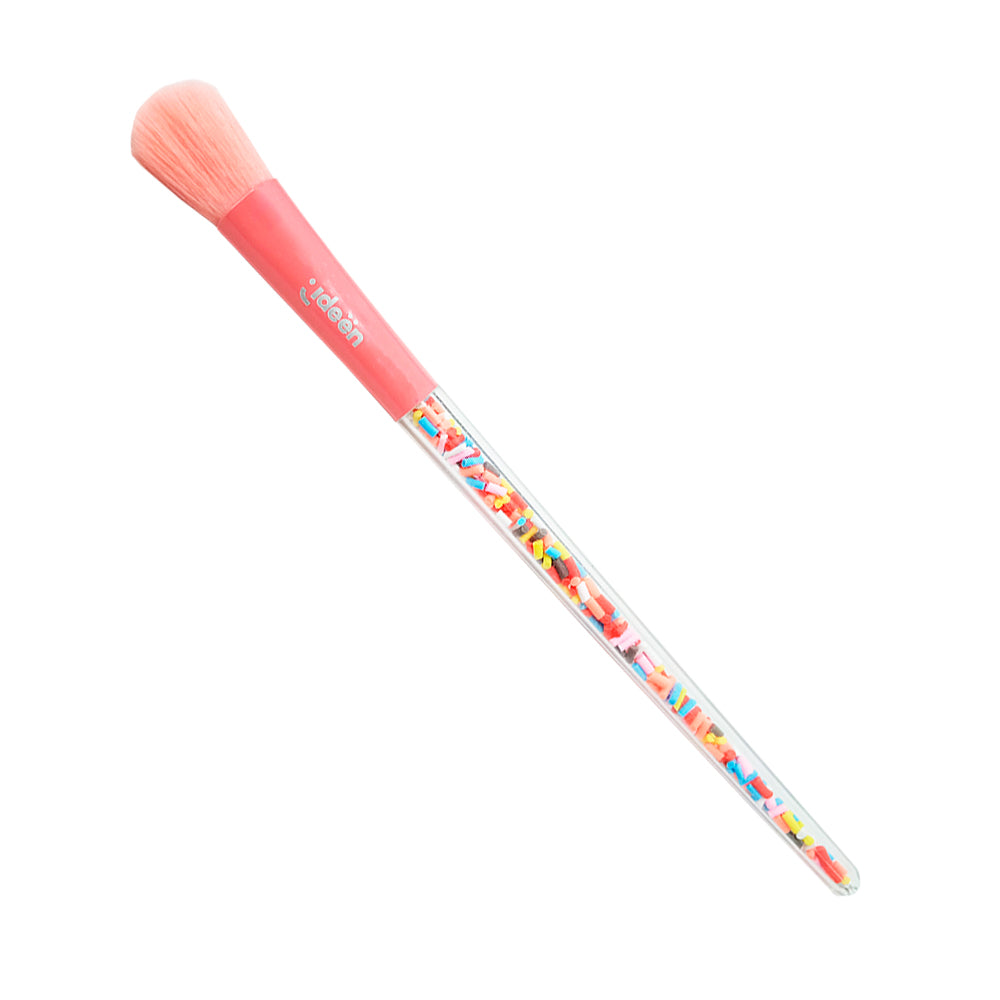 Brocha de Maquillaje Redonda para Polvo o Rubor con Mango de Chispas