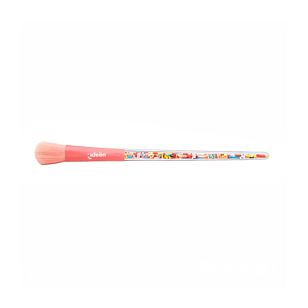 Brocha de Maquillaje Redonda para Polvo o Rubor con Mango de Chispas