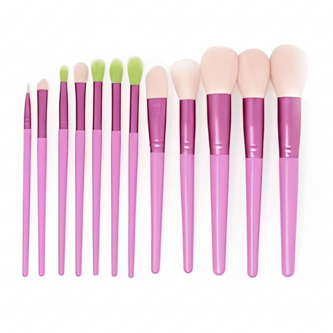 Kit Completo de 12 Brochas - Color rosa