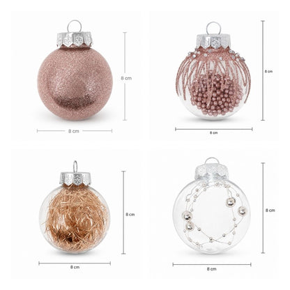 Set de Esferas Navideñas Cobrizo/Rosado - 30 Piezas
