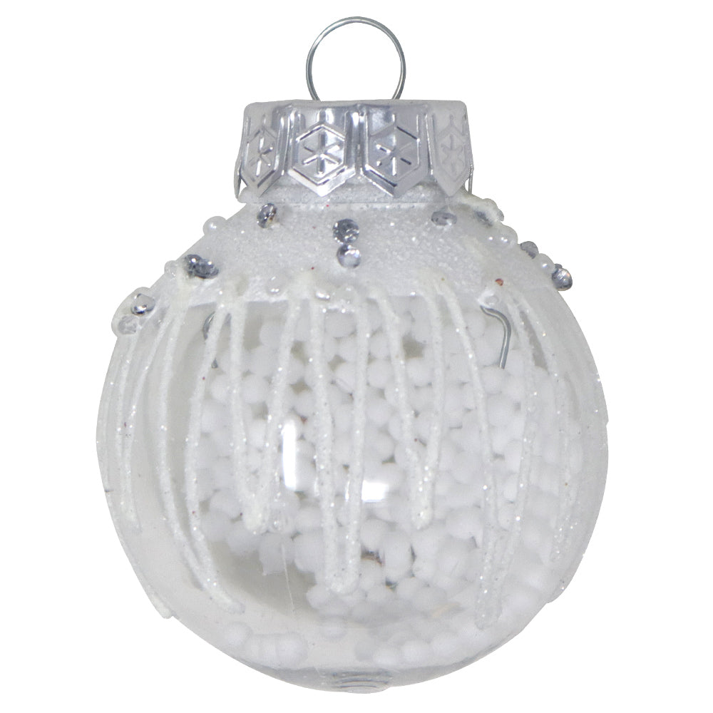 Set de Esferas Navideñas Blancas - 30 piezas