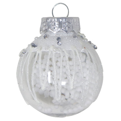 Set de Esferas Navideñas Blancas - 30 piezas