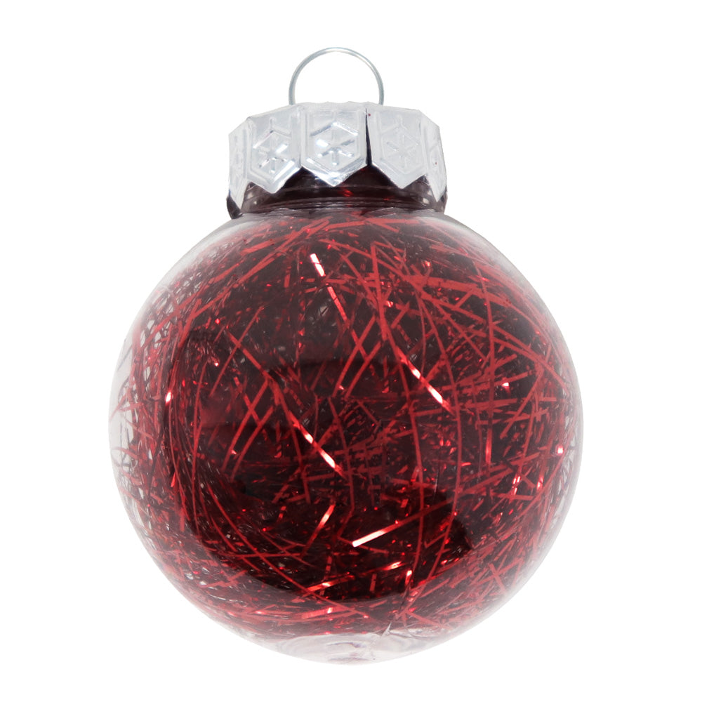 Set de Esferas Navideñas Plástico Rojas - 30 Piezas
