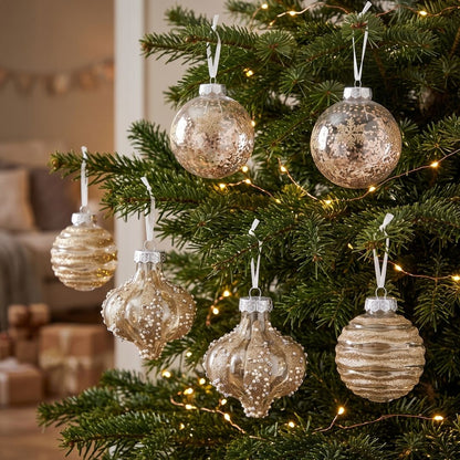 Set de Esferas Navideñas Doradas - 9 Piezas