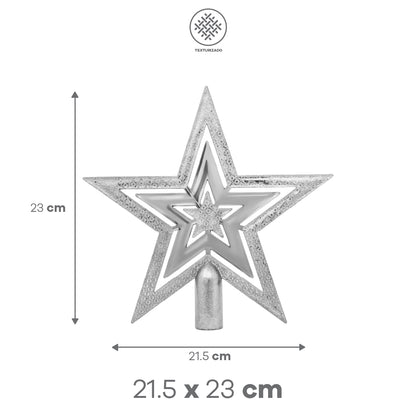 Estrella para Árbol de Navidad - Plateada