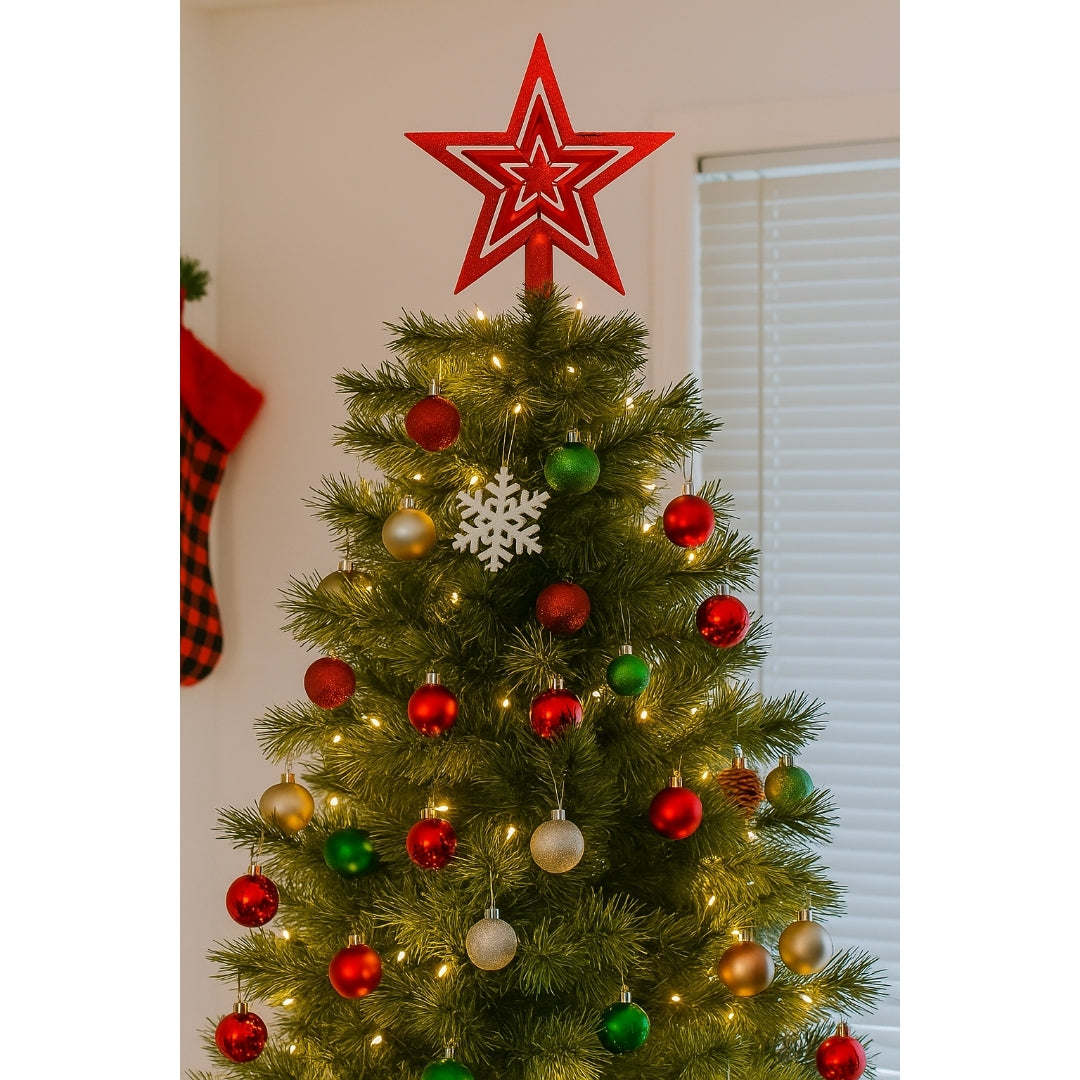 Estrella para Árbol de Navidad - Roja