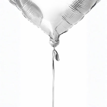 Globo Metálico de Corazón color Plata