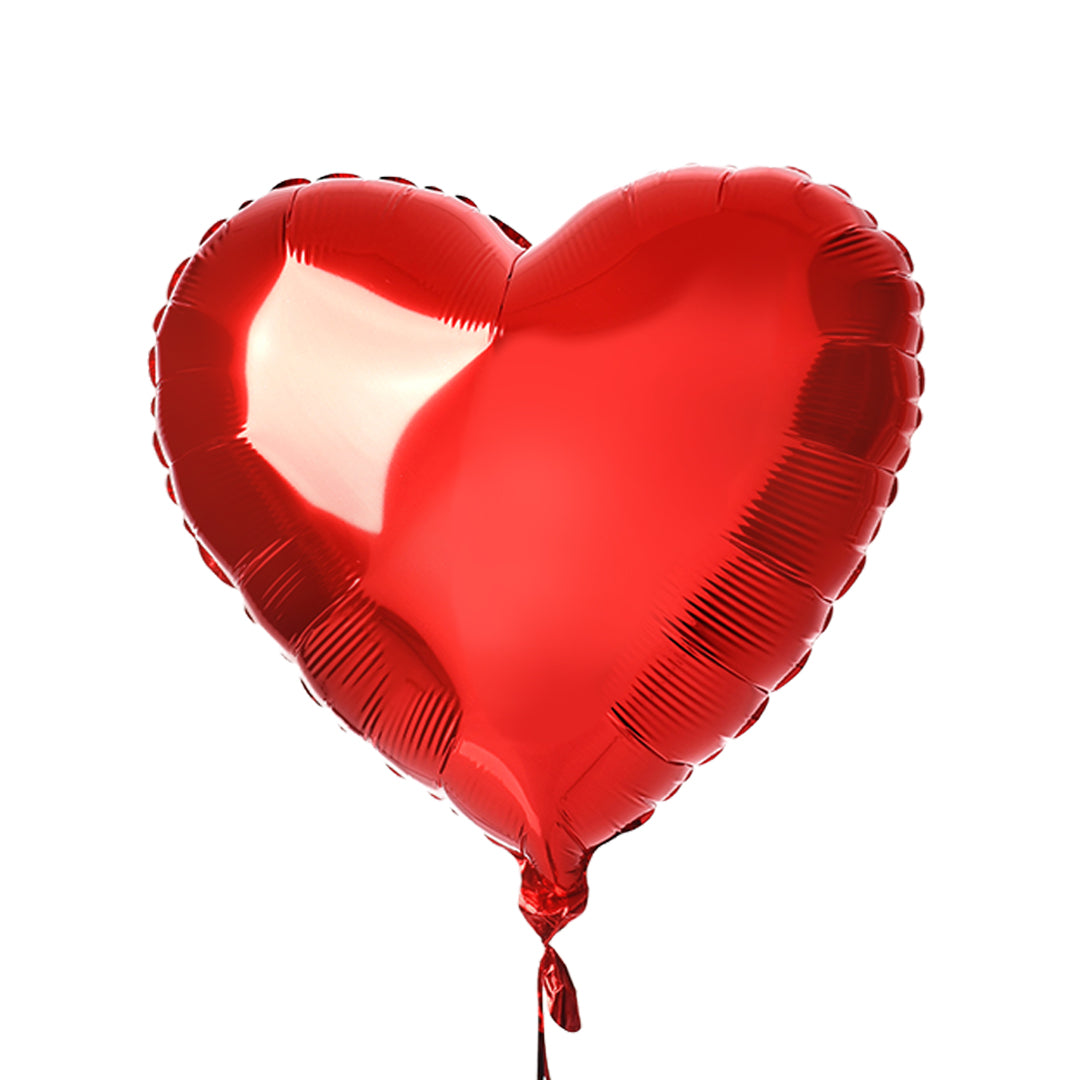 Globo Metálico de Corazón Rojo